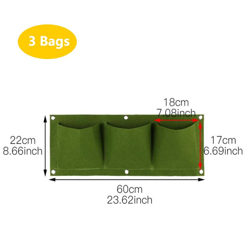 2/4/9 Pockets Vertical Garden Grow Bags Plant Wall Hanging Planting Pots Grow Planter Vegetable Gardening Supplies