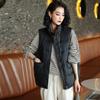 Women Light Weight Thermal Seamlessly Stand Collar Sleeveless White Duck Down Jacket Waistcoat All Match Chic Loose Vest