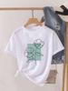 (Asian Size) Love Letter Trend Cute Short Sleeve T Shirt O-neck Tee Clothing Top Casual Fashion Print Lady Female Women Graphic T-shirts