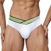 Men's Low Waist Laser Gradient Sexy Briefs with Big V Waistband - MP240