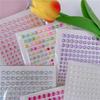 1pc Laser Diamond Crystal Tattoo Sticker DIY Face Eyes Makeup Rhinestone Stickers Disposable Acrylic Pearl Sticker Self-adhesive