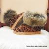 2024 Women's Mid-Tube Fox Fur Snow Boots