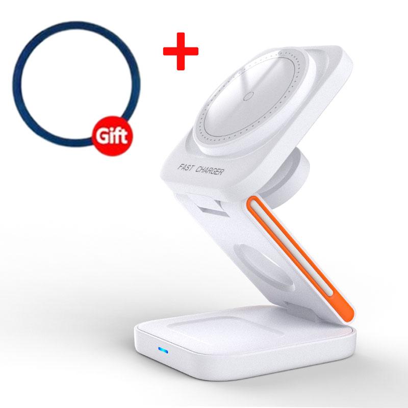 30W 3 In 1 Magnetic Wireless Charging Station For  Watch 7 6 Samsung Galaxy Watch 6 5 4 Active 2 For iPhone Samsung Charger