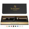 Scriveiner Finest Premium Fountain Pen Attractive Beauty 24K Gold Finish Schmidt 18K Gold Plated Nib Suitable for Men and Women Professional Executive