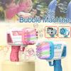 32 Holes Electric Bubble Gun Automatic Gatling Bazooka Bubble Maker Machine Children Gift Summer Outdoor Soap Bubbles Blower Toy