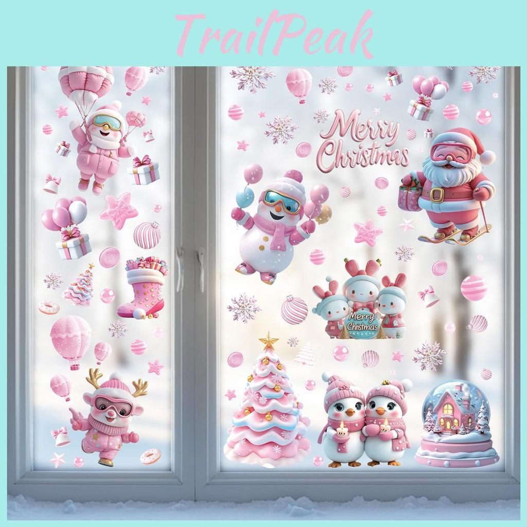 Claus Santa Christmas Window Sticker Festive Home Interior Pvc Decor Waterproof