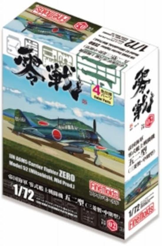 Fine Molds Scale Imperial Japanese Navy Zero Fighter Type 52 Plastic Model FR02 1/72 (Mitsubishi, Mid-Model) (Airplane)