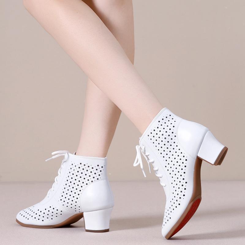 Туфли для танцев с высоким верхом и вырезами для женщин, туфли моряка Gitaba, дышащие танцевальные ботинки на каблуке 5 см