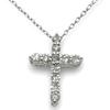 And Me Jewelry Diamond Necklace Carat Cross Pendant K10WG 3122 [You Box] 0.1 [Birthstone April] [Gift Wrapped]