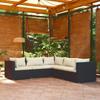Day and Night - Day and Night 5-piece Garden Furniture Set and Black Synthetic Rattan Cushions