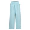 Women's Fashion Solid Color Loose Elastic Waist Straight Pocket Casual Pants