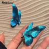 Pinkddudu Vintage Blue Butterfly Stud Earrings Minimalist Elegant Earrings Unique Simple Ear Jewelry PD2236