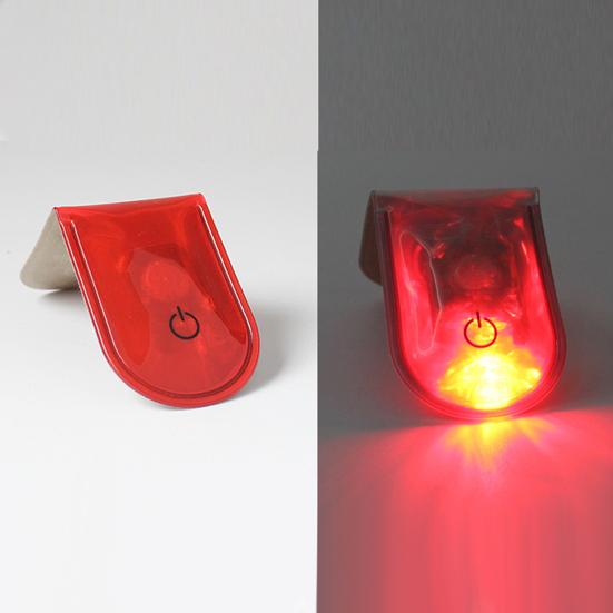 Светодиодный зажим, мигающий светильник, отражающая световая полоса, водонепроницаемая, на батарейках, компактный размер, легкий, для пешего туризма, бега, безопасный фонарь