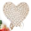 Unique Wedding Guest Book, 75Pcs Wooden Registry Hearts, Rustic Visitors Wood Drop Box