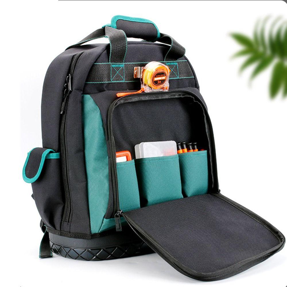 Multi-Pocket Woodworking Bag Waterproof Electrician Toolbag Electrician Backpack  Woodworking