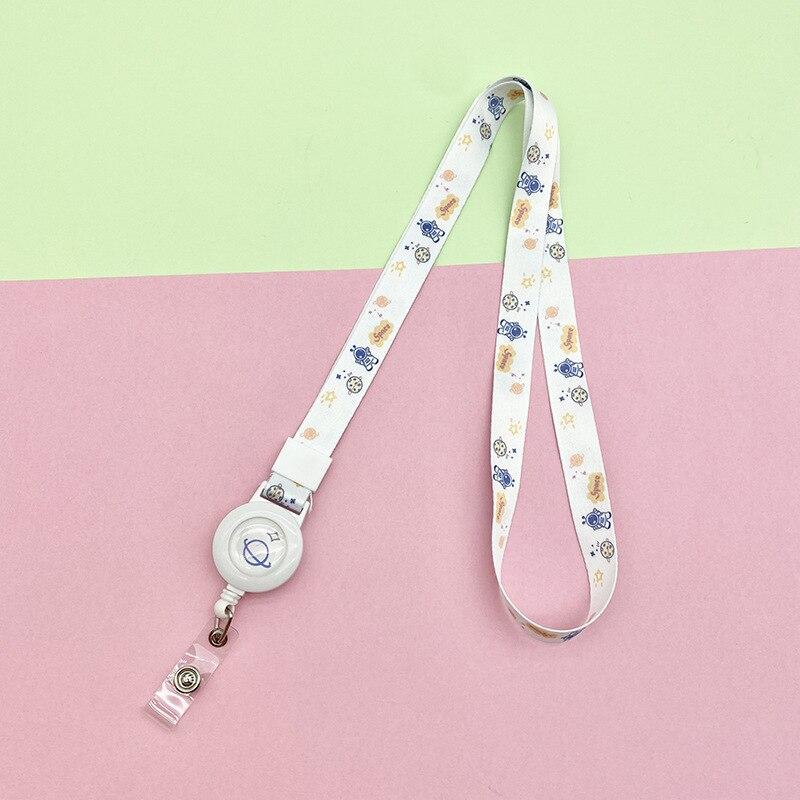 Cute Cartoon Retractable Badge Reels Lovely Animal Floral Fruit ID Card Lanyards Badge Holder Office Accessories School Supplies