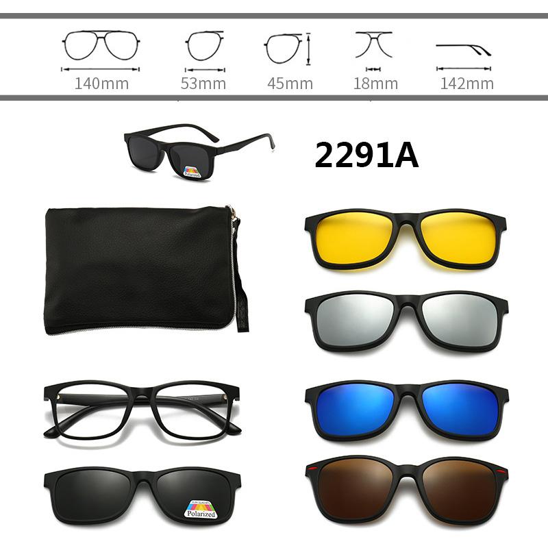 Clip On Sun Glasses Women Driving Eyewear 6 In 1 Polarized Hot Sale Clip High Quality Sunglasses Magnet Magnetic Unisex Travel Optical Accessories