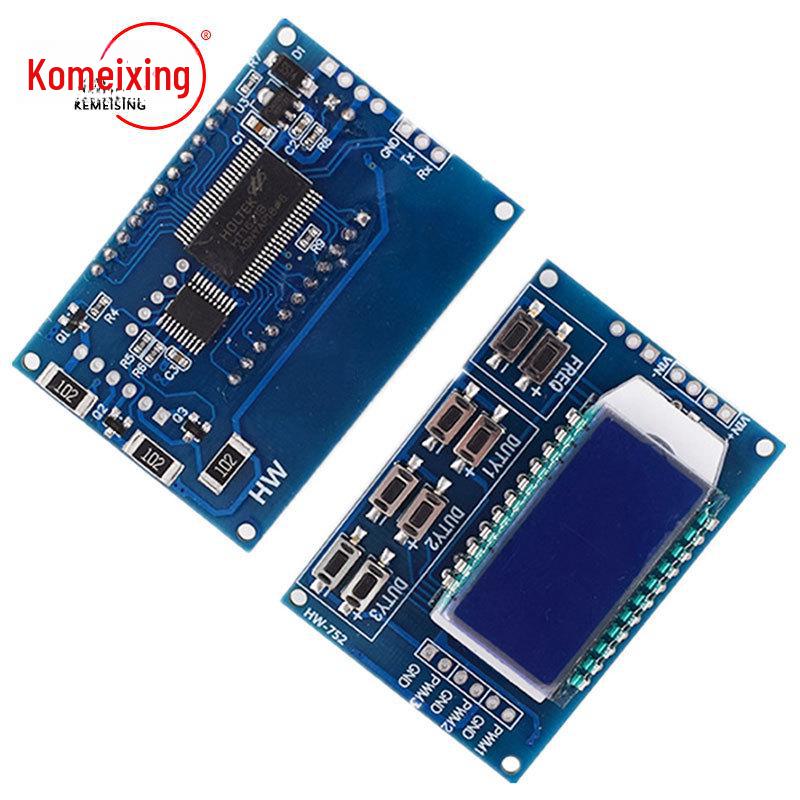 PWM Pulse Signal Generator Module with 1-Way and 3-Way Adjustable Frequency and Duty Cycle.