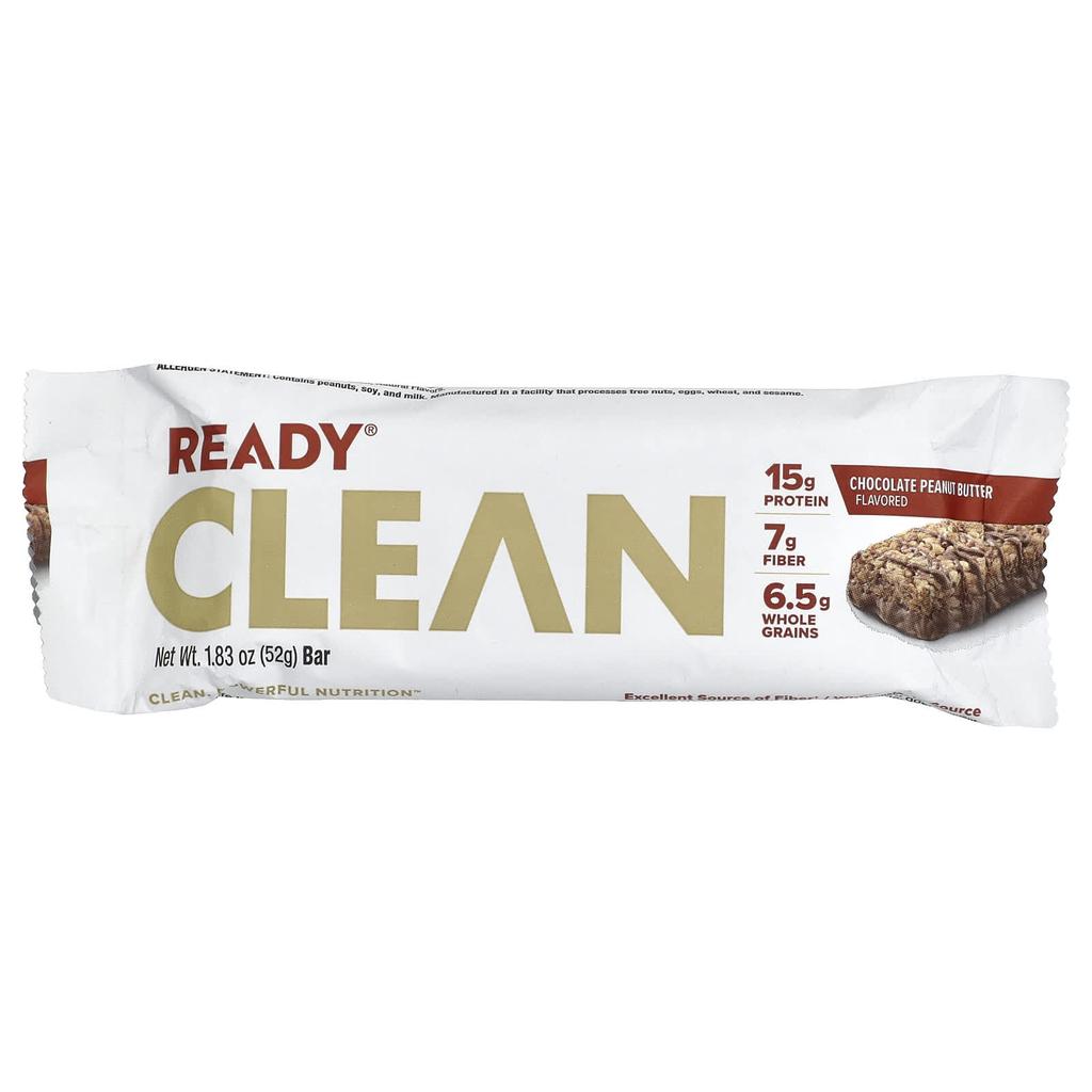 Ready Clean Protein Bar, Chocolate Peanut Butter, 12 Bars, 1.83 Oz (52 G) Each