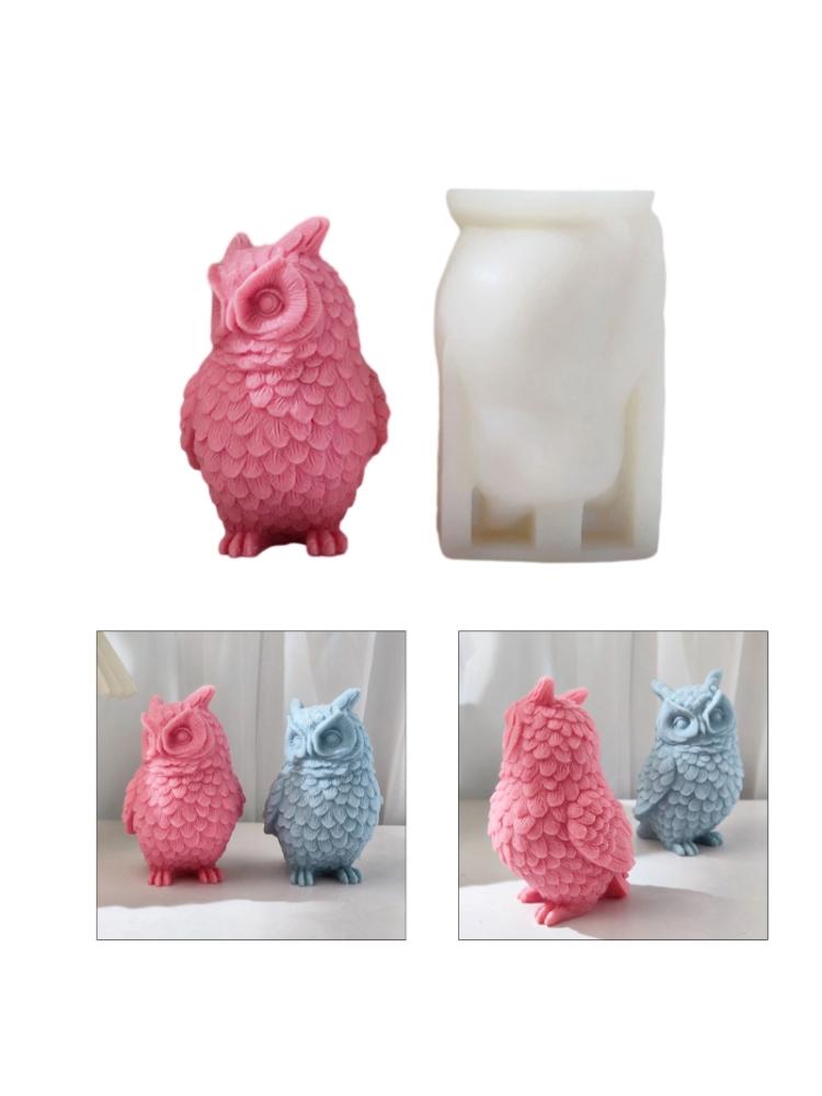 Standing Owl Silicone Molds Epoxy Resin Mold Candle Molds Table Ornament Making Tool for Making Craft Supplies