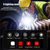 Mini Dual Lamp Pocket Keychain Work Light 9 Modes USB Rechargeable Lantern Outdoor Camping Hiking Light Bottle Opener Corkscrew