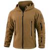 Men's Warm Tactical Fleece Jacket Zip Up Thicken Polar Hoodie Winter Outdoor Sport Hiking Hooded Coat Pocket