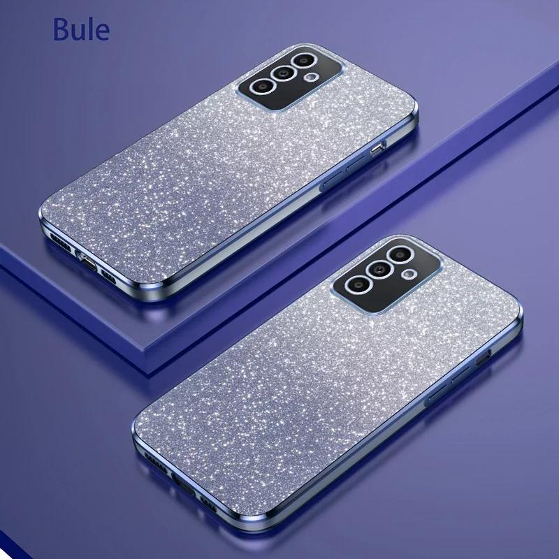 Shiny Glitter Plating Silicone Case for Samsung Galaxy A55 A 55 A35 A25 A15 A05 A05S A54 A34 A24 A14 A04s Bling Soft Back Cover