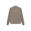 Fear of God Essentials SS22 Мужской флисовый пуловер с тисненым логотипом Desert Taupe с высоким воротником FOG-SS22-093
