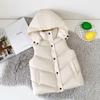 Winter Sleeveless Jacket for Children Clothes Thicken Hooded Down Cotton Vest for Boys Girls Kids Waistcoat Coat