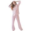 RAKUYUME Linen Long Women's Pajamas, Loungewear, Spring, Summer, Autumn, Winter, Sleeves, Moisture-Wicking, Quick-Drying