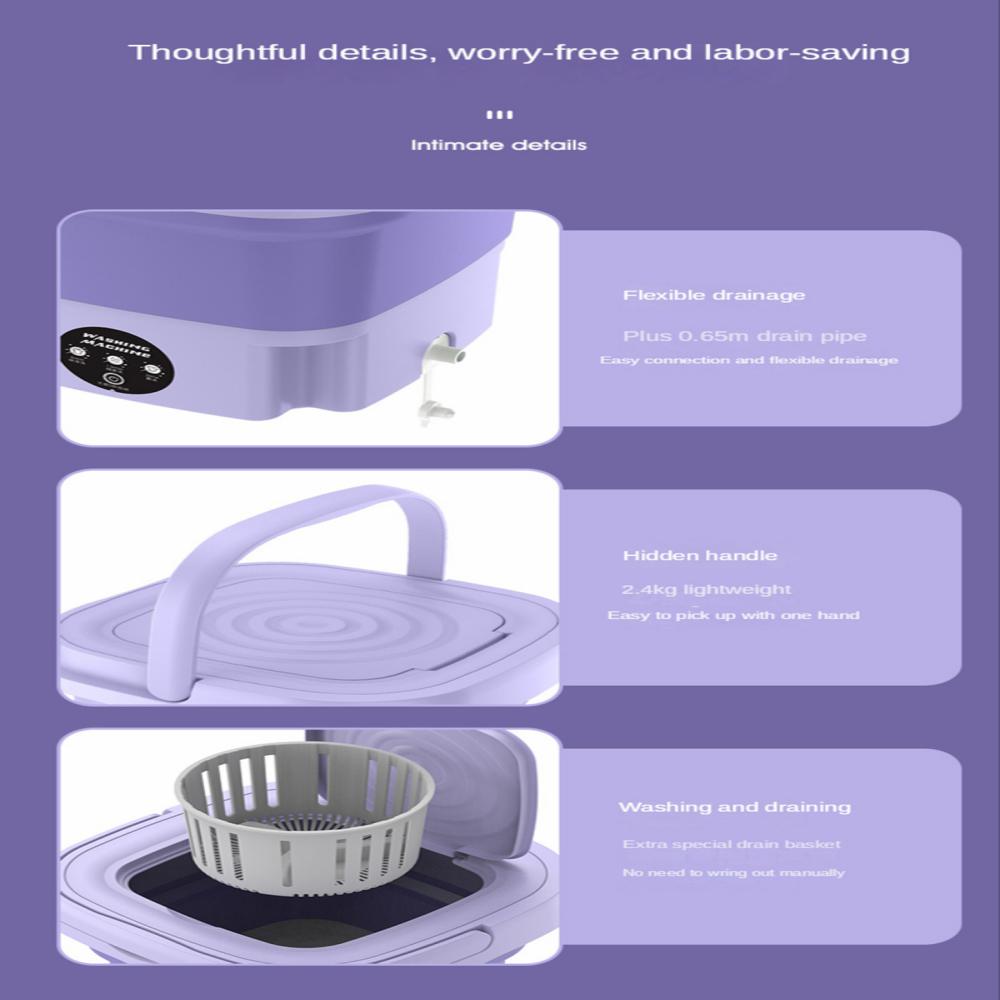 Portable Small Folding Washing Machine Underwear and Socks Washing Machine Ultraviolet Sterilizer Suitable For Business Outdoor