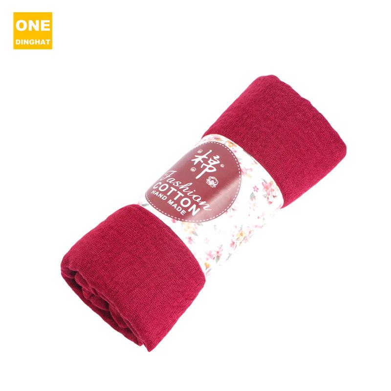 Breathable Cotton And Linen Headscarf, Seersucker Scarf, Ethnic Style Headscarf, Headscarf And Cap Jdwj-32