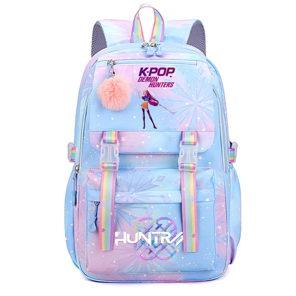Cute Anime K-Pop Demon Hunters Printed Large Capacity Waterproof Backpack Teenger Student Girl Boy Schoolbag Bookbag Women Travel Bag Rucksak