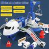 Transformation Aircraft Toy Car Multifunctional Theme Plane Model Music Simulation DIY Track Inertia Boys Children Toys Gift