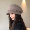 Осенне-зимний женский берет с большой окружностью головы, шляпа художника, восьмиугольная шляпа