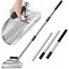 Stainless Steel Sand Scoop Metal Detector Scoop Multi-Function Sand Sifter Shovel Fast Sifting Shovel for Underwater Backyard