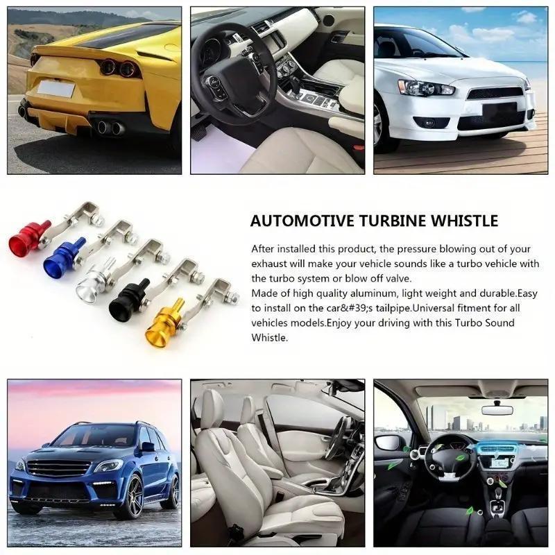 1set Universal Sound Simulator Car Turbo Sound Whistle Vehicle Refit Device, Exhaust Pipe Turbo Sound Whistle Car Turbo Muffler Motorcycle Accessories