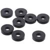 8pcs Black Isolation Pads Rubber Spacers Washers Sturdy Round Washers Home
