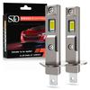 2Pcs 25000LM H1 H3 LED Headlight Bulbs Mini Canbus H1 Led Lamp 40W CSP for Car Headlamp Fanless DRL Light Auto Diode Fog Lamps 12V 6000K White