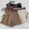 Women's Retro Corduroy High-Waist Wide-Leg Shorts - Autumn/Winter Fashion