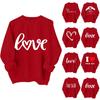 Women's Casual Fashion Valentine's Day Print Long Sleeve O-Neck Sweatshirts Pullover Top