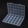 24 Grid Transparent Nail Art Empty Storage Case Box Nail Glitter Bead Display Accessories Container Box