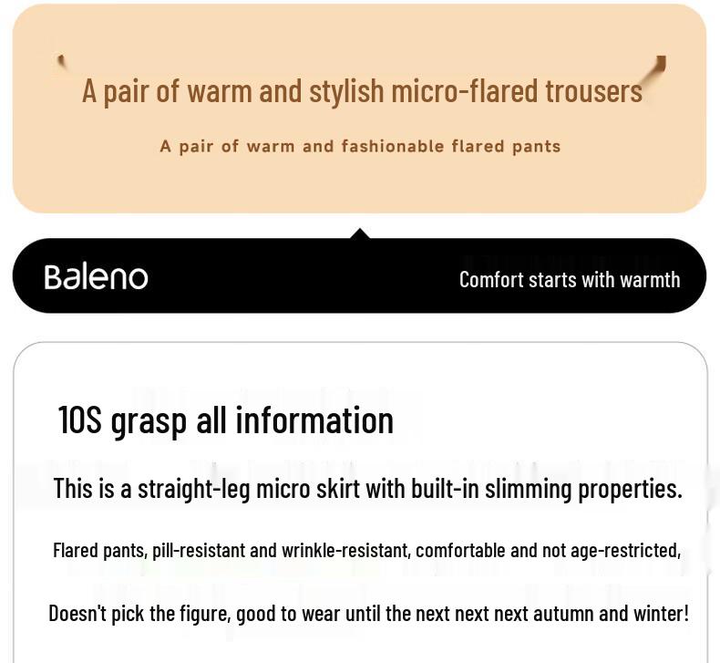 Baleno Women's High-Waist Flared Casual Pants