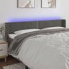 VidaXL LED Headboard Bedroom Furniture Double Bed Accessory Head of Bed Frame Interior Dark Grey 3123163