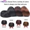 Synthetic Flexible Hair Buns Curly Scrunchy Chignon Elastic Messy Wavy Scrunchies Wrap For Ponytail Extensions For Women