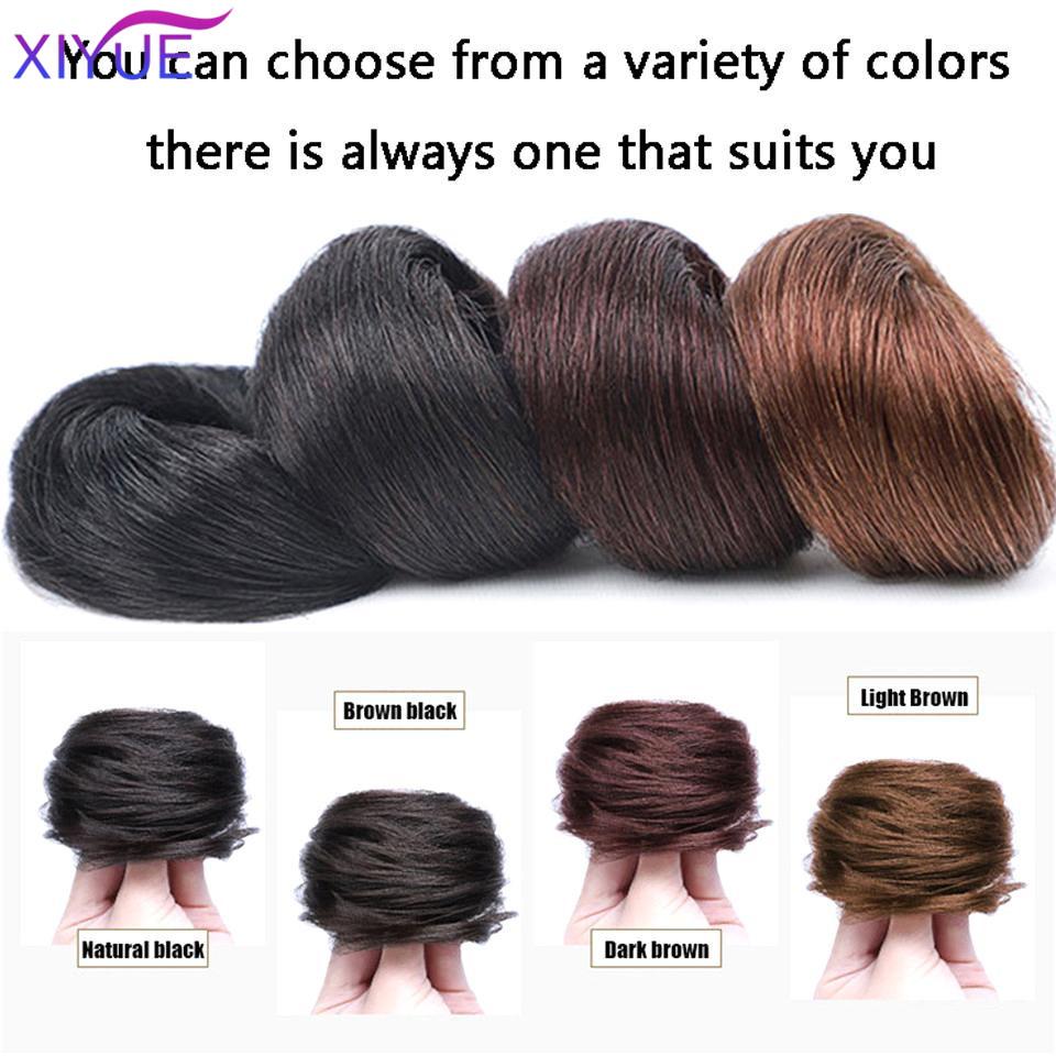 Synthetic Flexible Hair Buns Curly Scrunchy Chignon Elastic Messy Wavy Scrunchies Wrap For Ponytail Extensions For Women