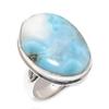Larimar Gemstone 925 Sterling Silver Jewelry Ring Size 8
