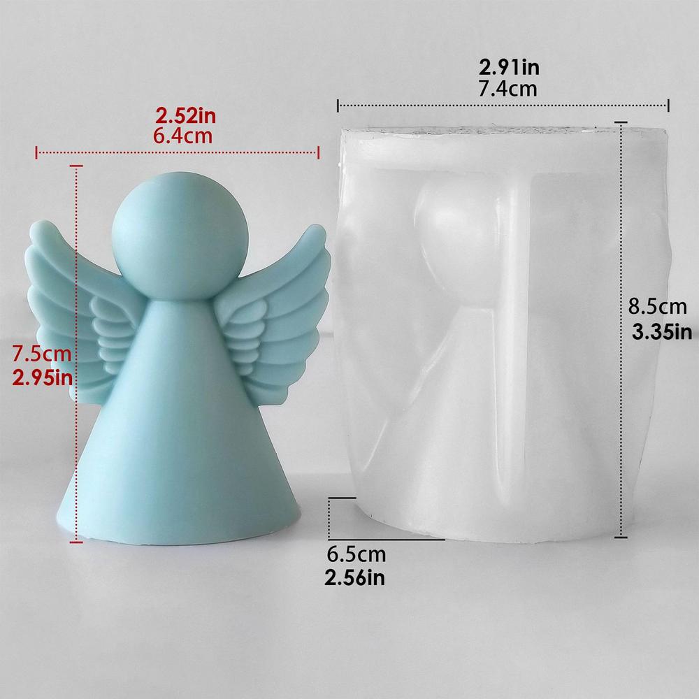Angel Silicone Mold 3D Angel-Shaped Molds for Epoxy Resin Easy Release Crafts Maker Aid for Muffin Soap Dessert Clay Chocolate