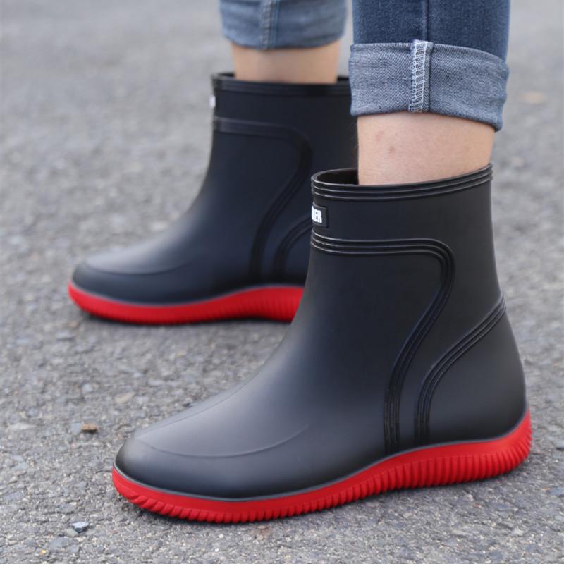 3306 Mid-Tube Fashion Rain Boots for Men and Women - Non-Slip, Waterproof, Thick Rubber Shoes, Ideal for Kitchen Work