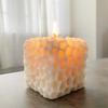 1Pc Cube Honeycomb Scented Candle Plaster Silicone Mold Food Grade Chocolate Mousse 3D Cube Shape Molds Wedding Gift Home Decoration